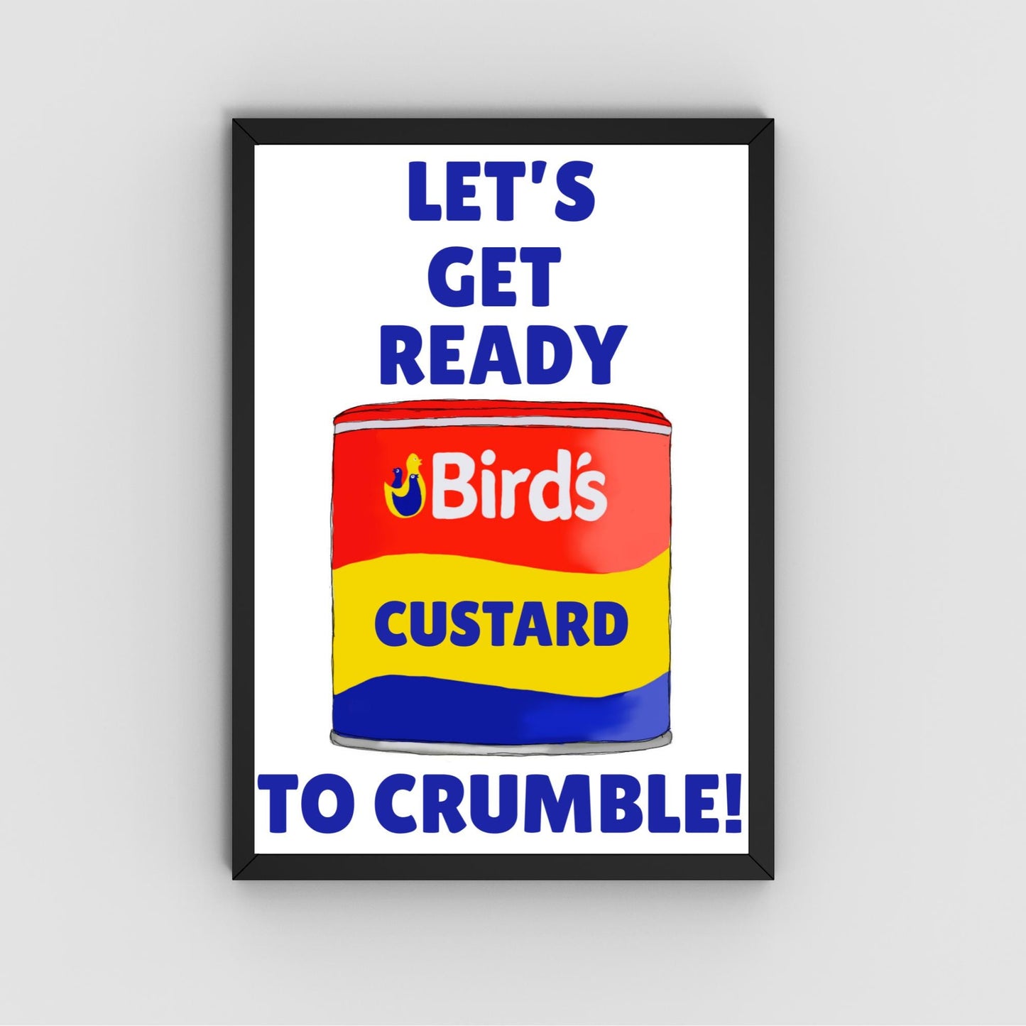 Song Lyric Poster, Let's Get Ready to Rumble, Poster Print for Kitchen, Quirky Decor Wall Art, Custard Apple Crumble