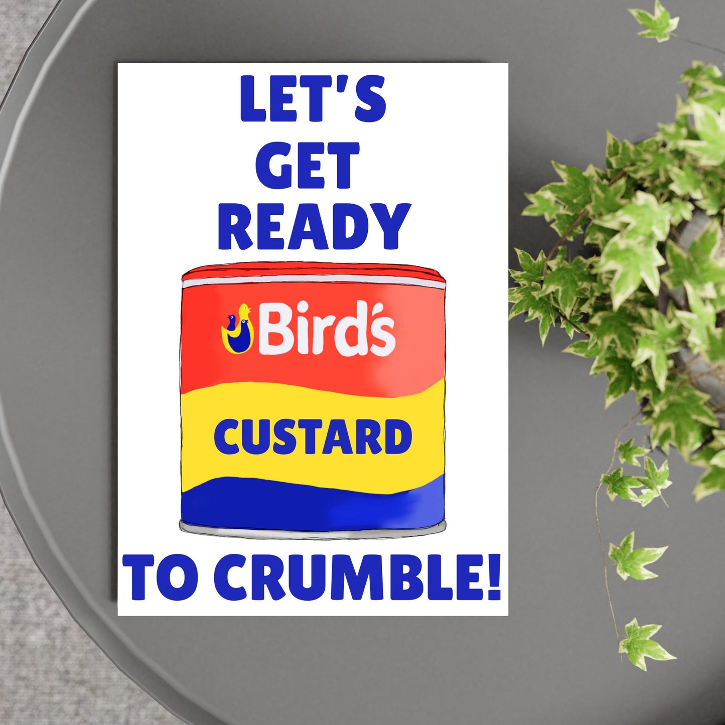 Song Lyric Poster, Let's Get Ready to Rumble, Poster Print for Kitchen, Quirky Decor Wall Art, Custard Apple Crumble