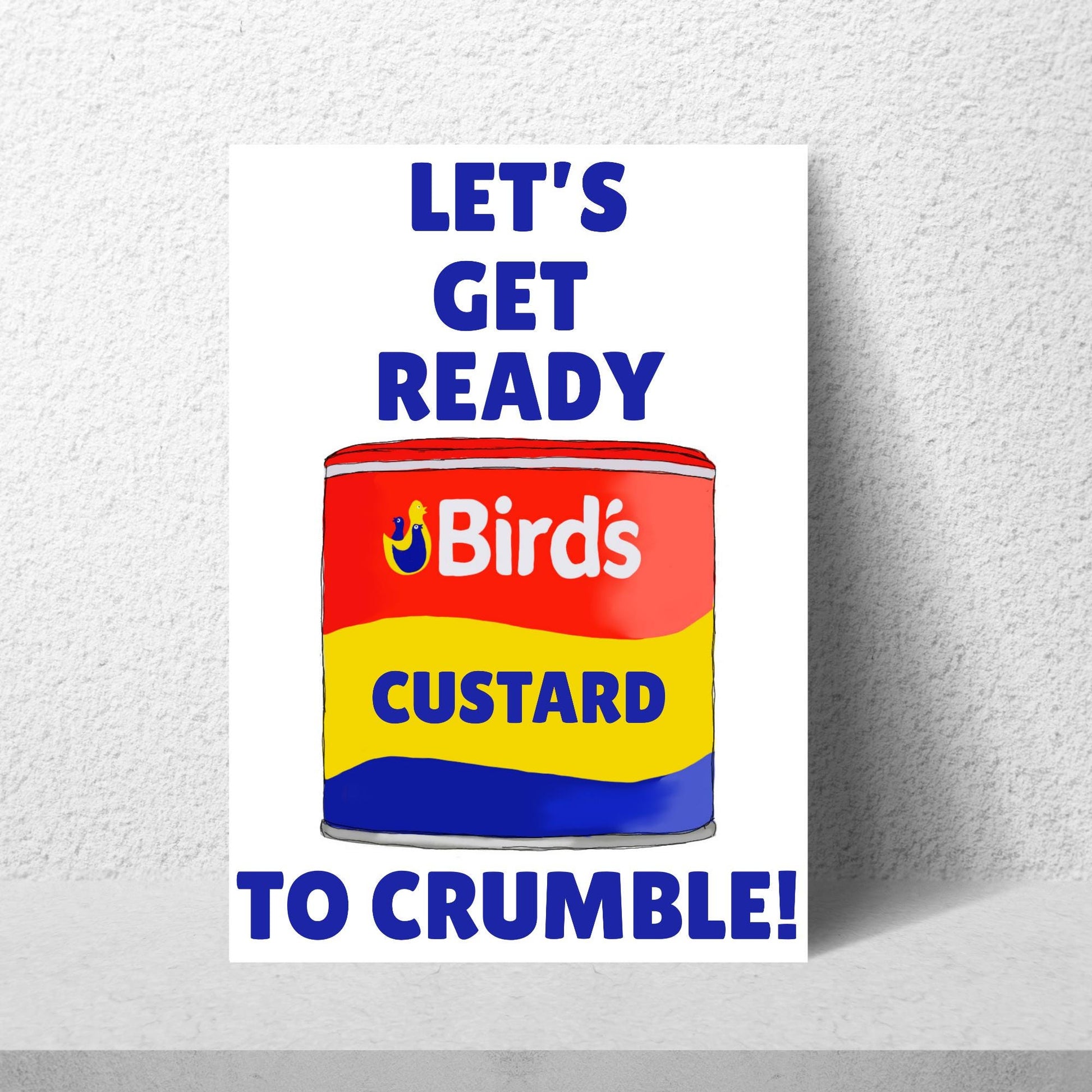 Song Lyric Poster, Let's Get Ready to Rumble, Poster Print for Kitchen, Quirky Decor Wall Art, Custard Apple Crumble
