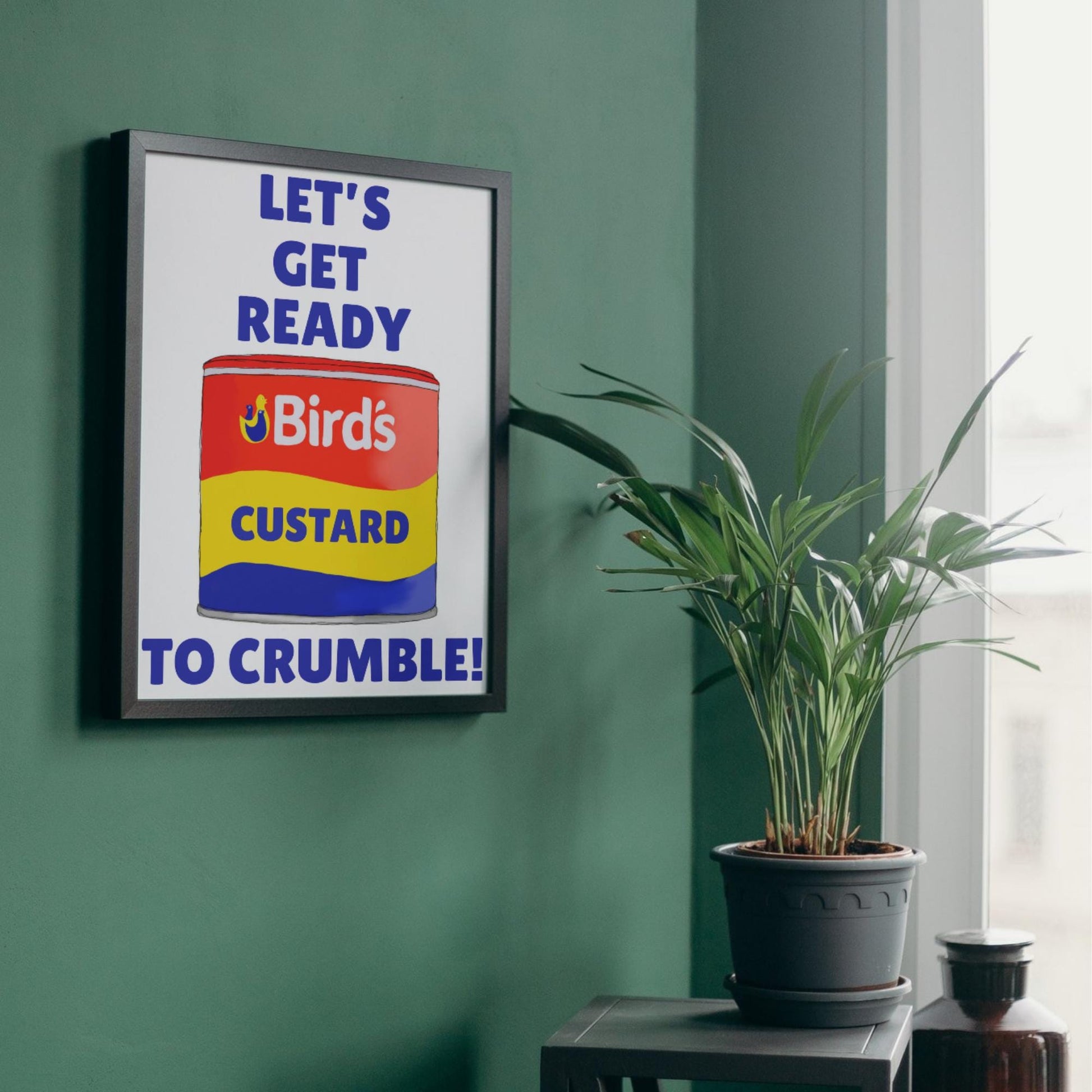 Song Lyric Poster, Let's Get Ready to Rumble, Poster Print for Kitchen, Quirky Decor Wall Art, Custard Apple Crumble