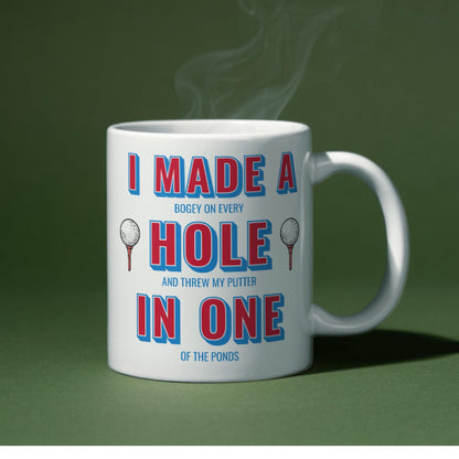 Custom Golf Mug, Great gift for Golfer, Personalisation option, Funny Golf Cup, Hole In One