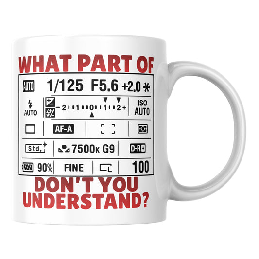 Personalised Photography Mug, Cup for Photographer, Camera Settings Cheat, Photo Mug, Camera Gift, Photographer Gift