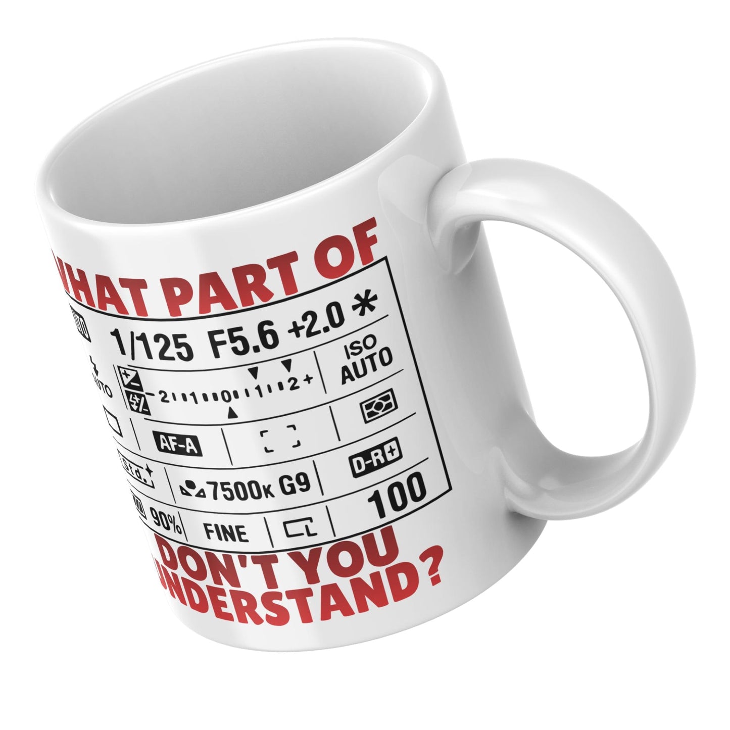 Personalised Photography Mug, Cup for Photographer, Camera Settings Cheat, Photo Mug, Camera Gift, Photographer Gift