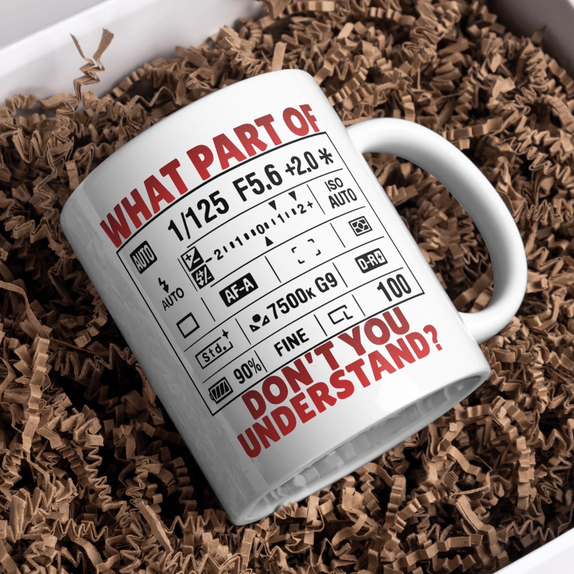 Personalised Photography Mug, Cup for Photographer, Camera Settings Cheat, Photo Mug, Camera Gift, Photographer Gift