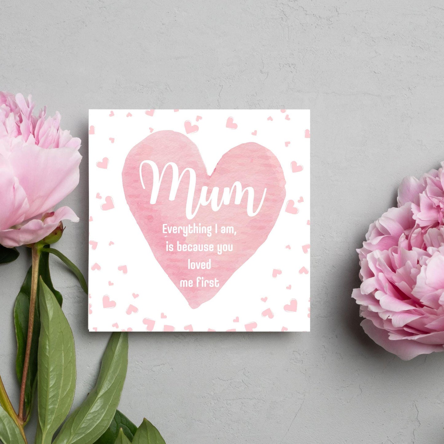 Heart Mother's Day Card, Cute Card for Mum, Greetings Card, Happy Mother's Day, Card for Mother, Mam Card, Thanks Mum Card