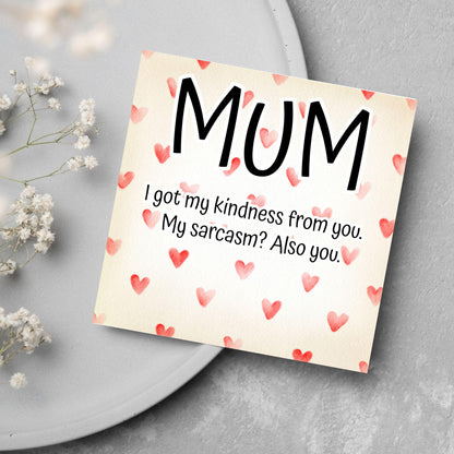 Heart Mother's Day Card, Cute Card for Mum, Greetings Card, Happy Mother's Day, Card for Mother, Mam Card, Thanks Mum Card