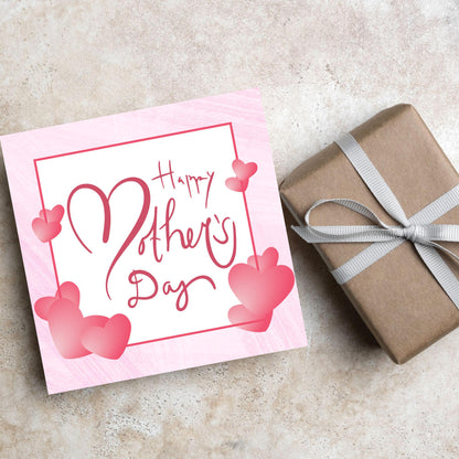 Heart Mother's Day Card, Cute Card for Mum, Greetings Card, Happy Mother's Day, Card for Mother, Mam Card, Thanks Mum Card