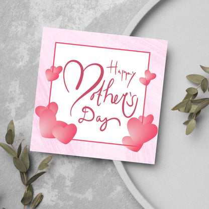 Heart Mother's Day Card, Cute Card for Mum, Greetings Card, Happy Mother's Day, Card for Mother, Mam Card, Thanks Mum Card