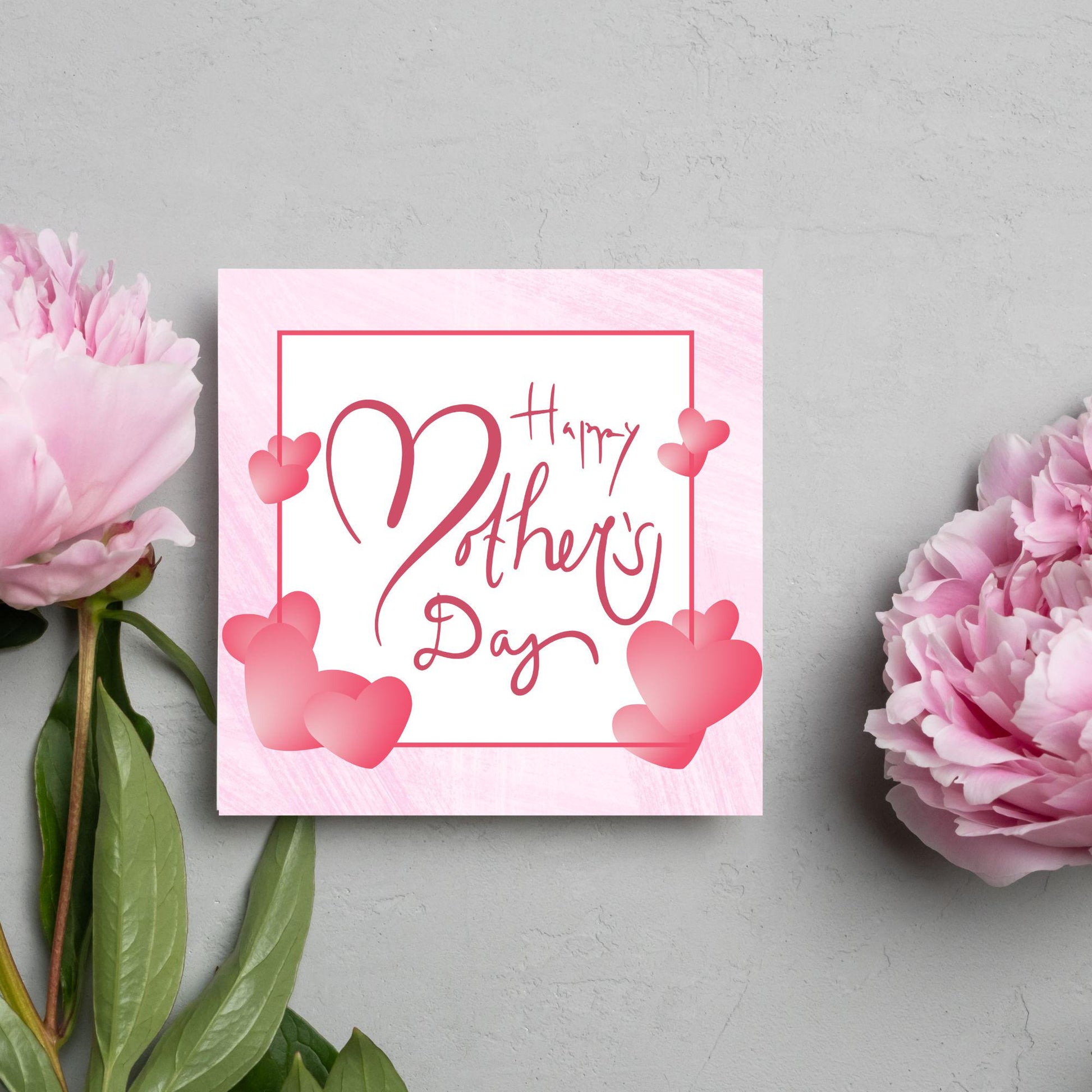 Heart Mother's Day Card, Cute Card for Mum, Greetings Card, Happy Mother's Day, Card for Mother, Mam Card, Thanks Mum Card