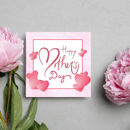 Heart Mother's Day Card, Cute Card for Mum, Greetings Card, Happy Mother's Day, Card for Mother, Mam Card, Thanks Mum Card