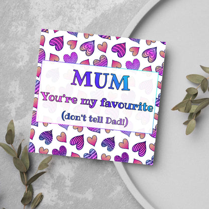 Heart Mother's Day Card, Cute Card for Mum, Greetings Card, Happy Mother's Day, Card for Mother, Mam Card, Thanks Mum Card