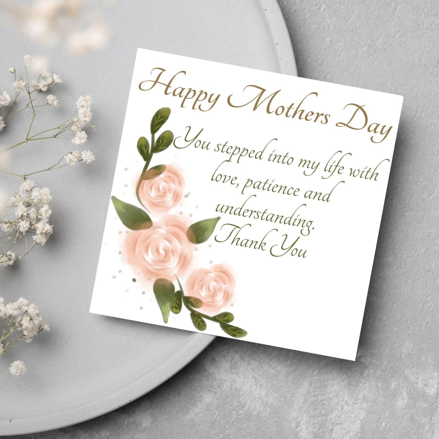 Stepmum Mother's Day Card, Happy Mother's Day, Card for Step Mother, Mam Card, Thanks Mum Card, Adopted Mum, Foster Mum