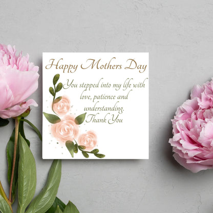 Stepmum Mother's Day Card, Happy Mother's Day, Card for Step Mother, Mam Card, Thanks Mum Card, Adopted Mum, Foster Mum