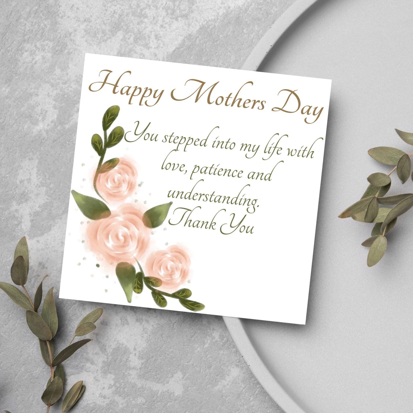 Stepmum Mother's Day Card, Happy Mother's Day, Card for Step Mother, Mam Card, Thanks Mum Card, Adopted Mum, Foster Mum