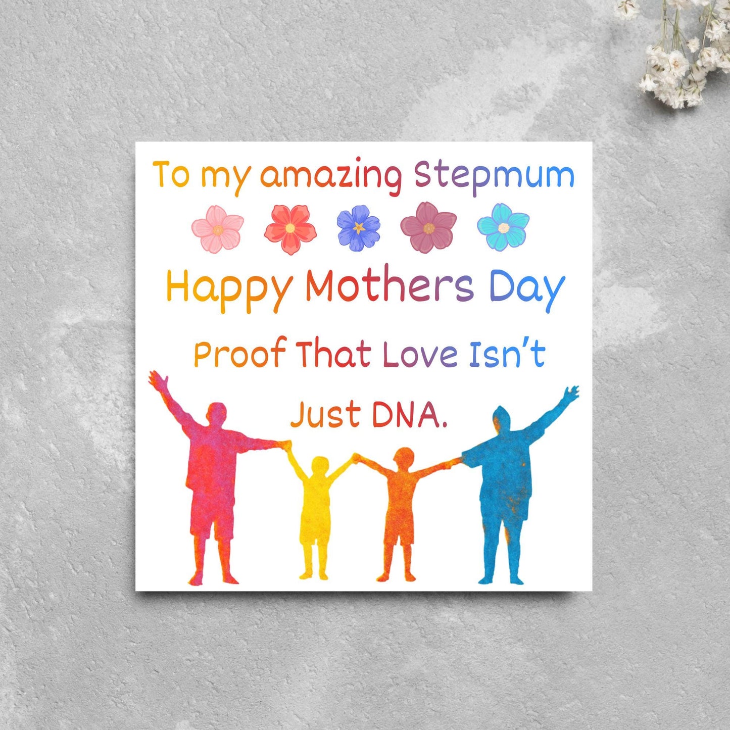 Stepmum Mother's Day Card, Happy Mother's Day, Card for Step Mother, Mam Card, Thanks Mum Card, Adopted Mum, Foster Mum