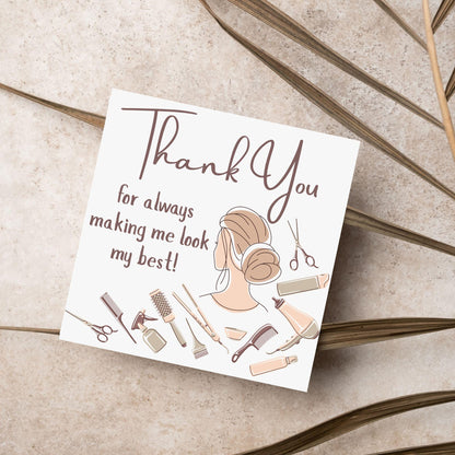 Thank You Hairdresser Card, Thankyou Hair Stylist, Appreciation Card