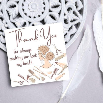 Thank You Hairdresser Card, Thankyou Hair Stylist, Appreciation Card