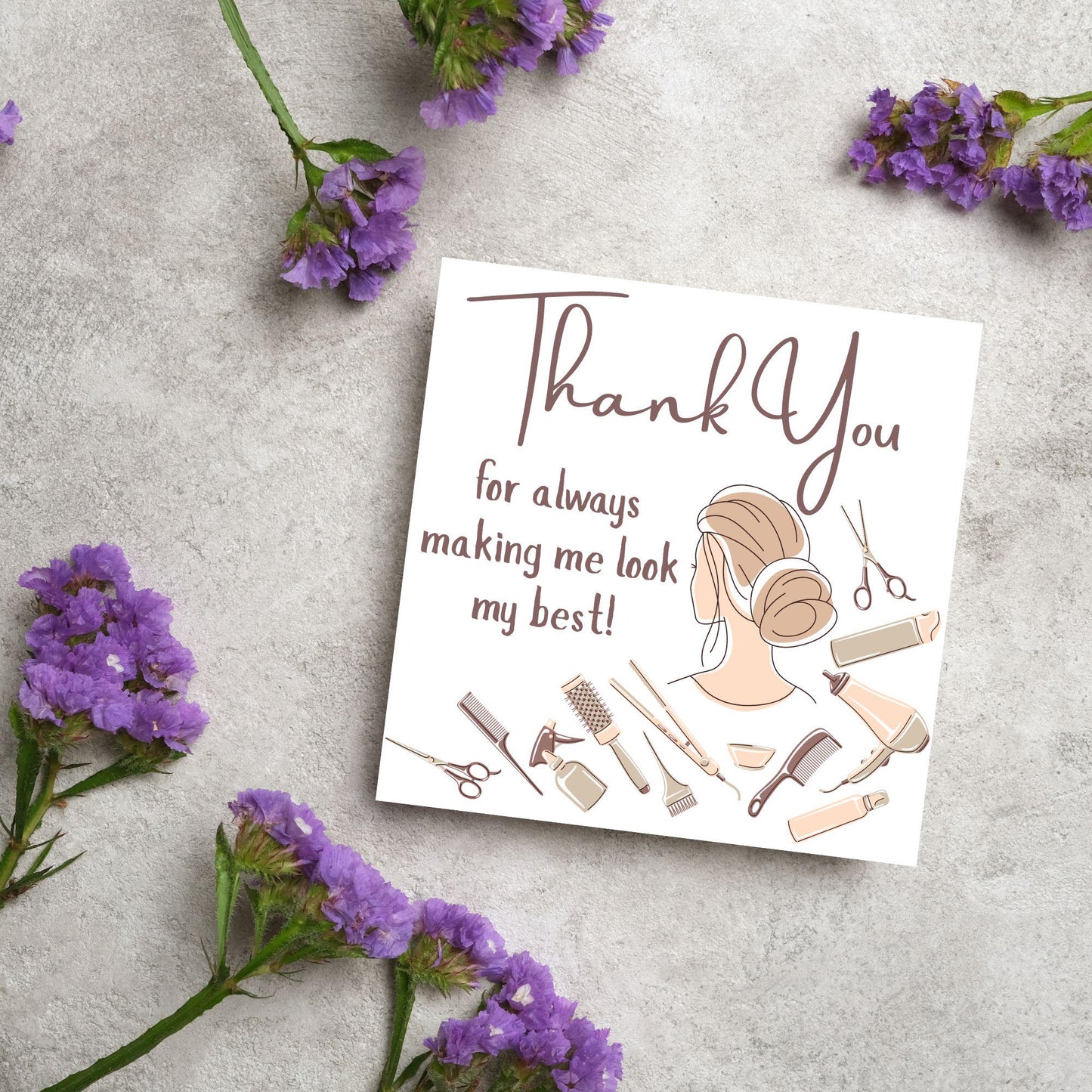 Thank You Hairdresser Card, Thankyou Hair Stylist, Appreciation Card