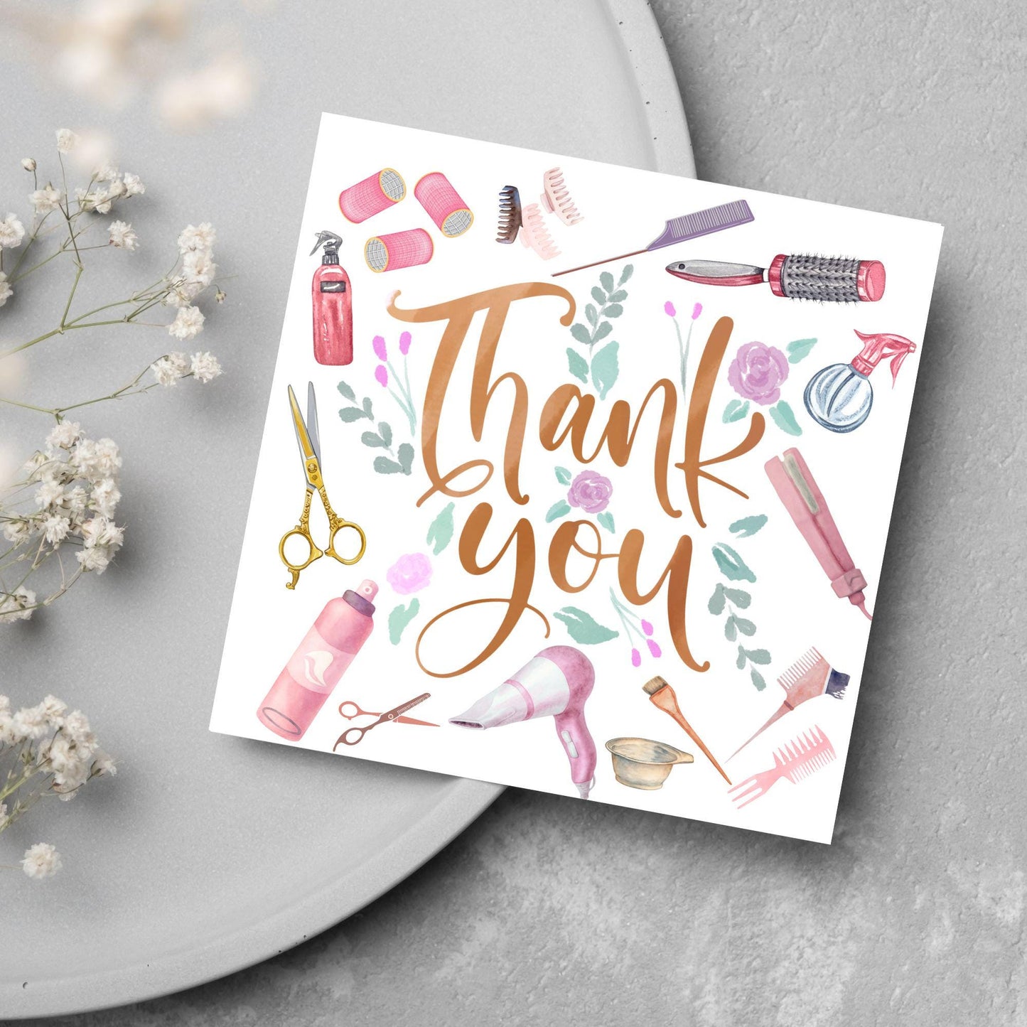 Thank You Hairdresser Card, Thankyou Hair Stylist, Appreciation Card