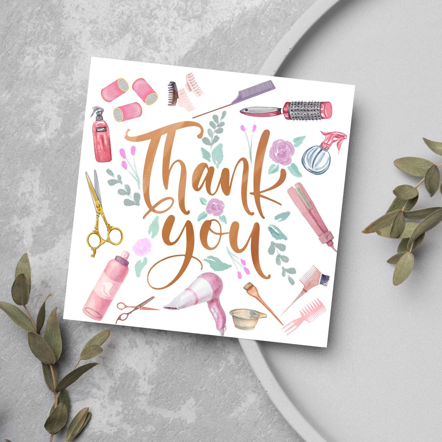 Thank You Hairdresser Card, Thankyou Hair Stylist, Appreciation Card