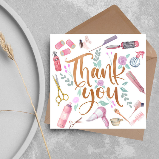Thank You Hairdresser Card, Thankyou Hair Stylist, Appreciation Card