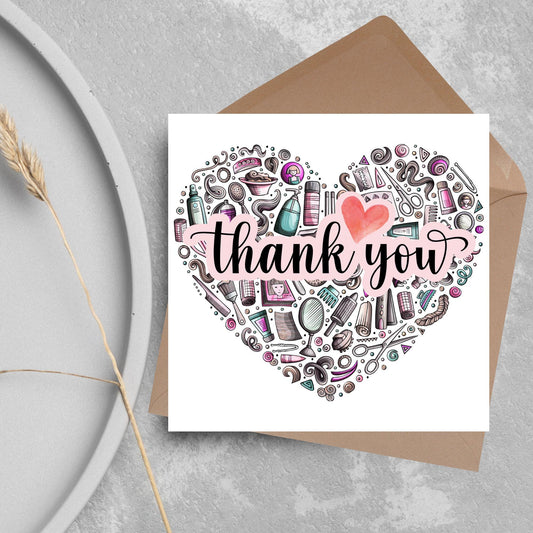 Thank You Hairdresser Card, Thankyou Hair Stylist, Appreciation Card