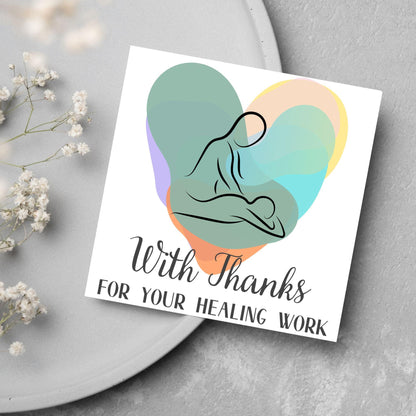 Thank You Card for Masseuse, Card For Massage Therapist, Spa Thank You Card, Healer Card, Reiki Card