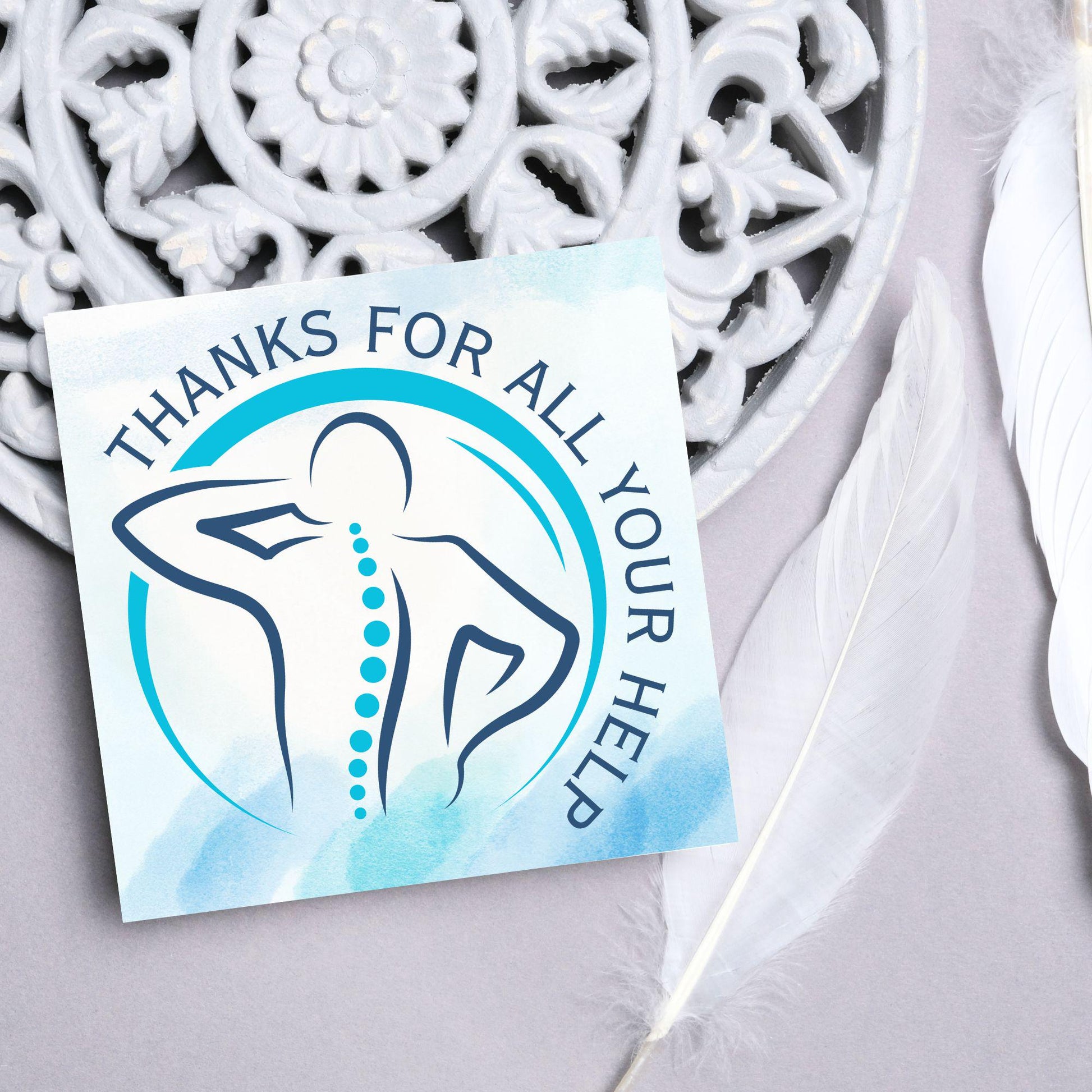 Thank You Card for Physiotherapist, Card For Massage Therapist, Chiropractor Thank You Card,