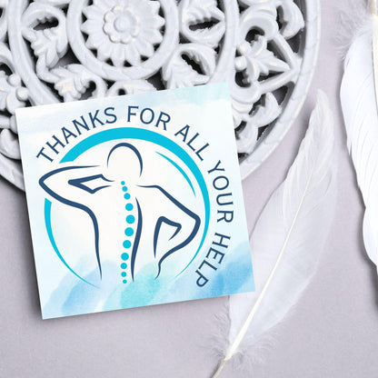 Thank You Card for Physiotherapist, Card For Massage Therapist, Chiropractor Thank You Card,