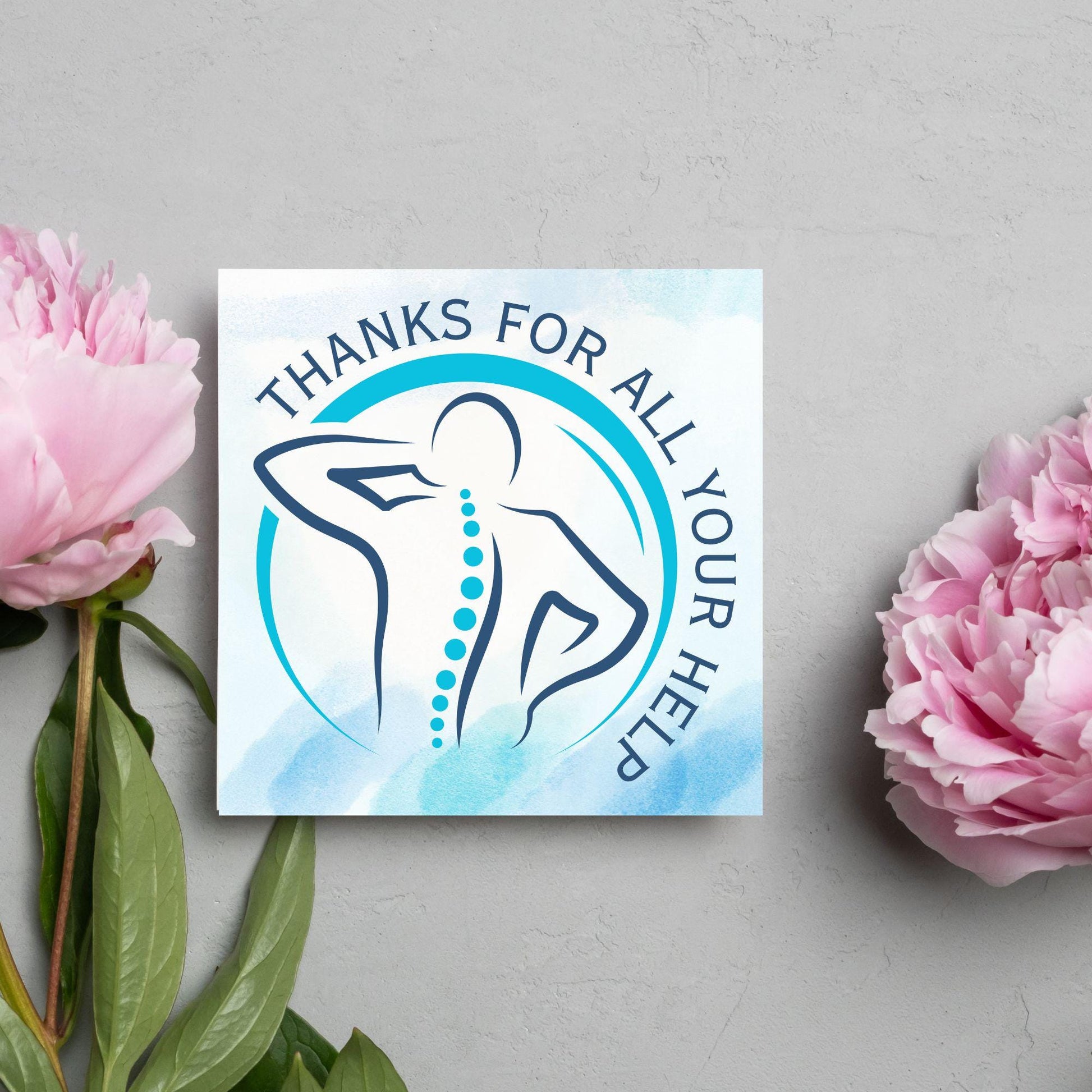 Thank You Card for Physiotherapist, Card For Massage Therapist, Chiropractor Thank You Card,