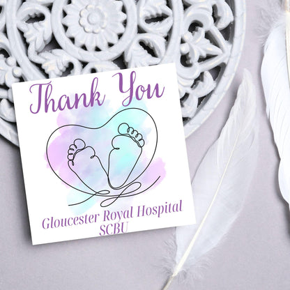 Personalised Thank You Card for Special Care Baby Unit, Card For Neonatal Nurse, Thank You Hospital Card, SCBU, NICU