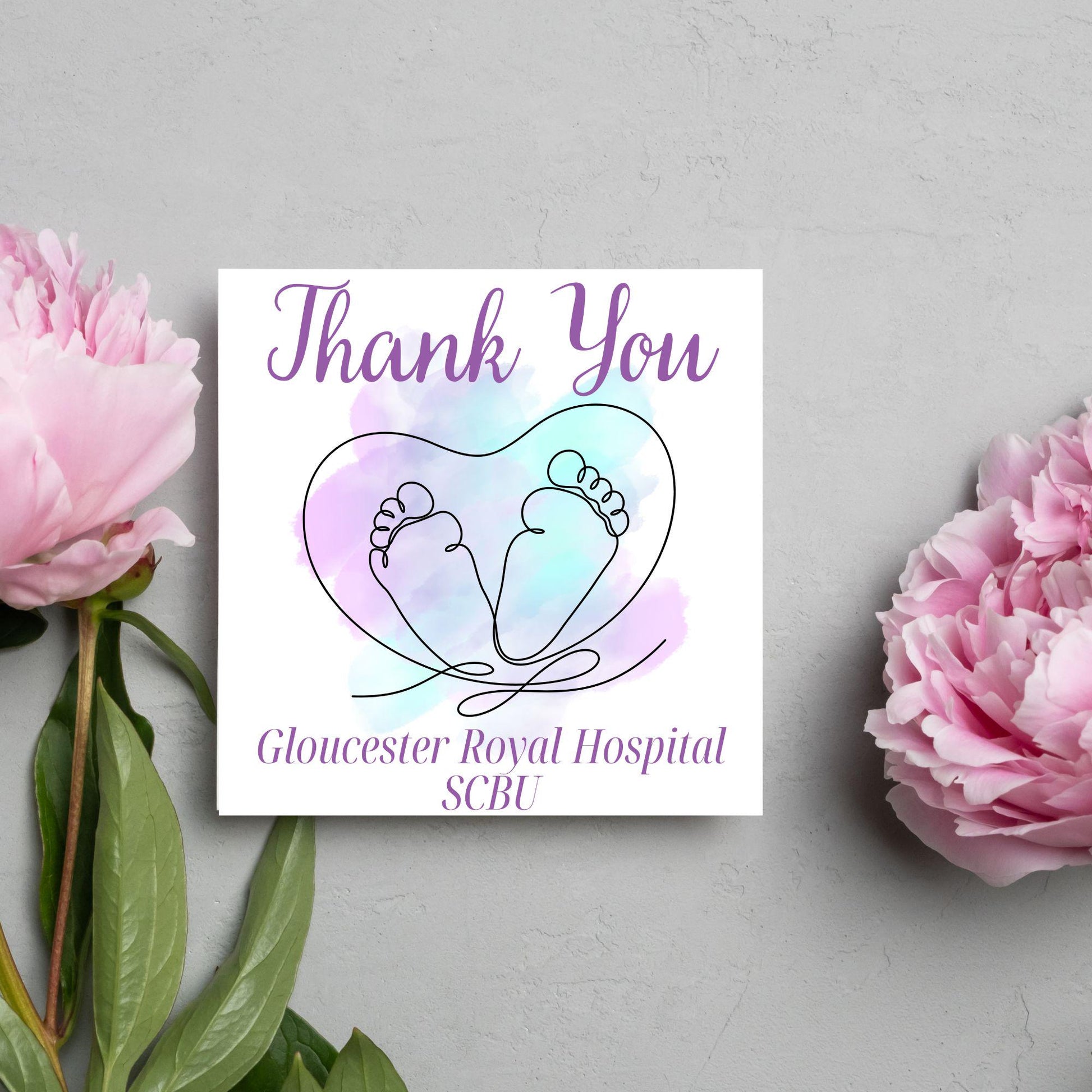 Personalised Thank You Card for Special Care Baby Unit, Card For Neonatal Nurse, Thank You Hospital Card, SCBU, NICU