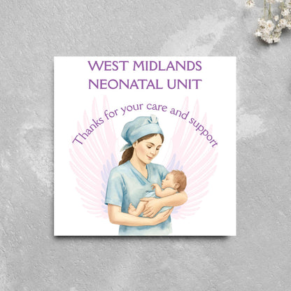 Personalised Thank You Card for Special Care Baby Unit, Card For Neonatal Nurse, Thank You Hospital Card, SCBU, NICU