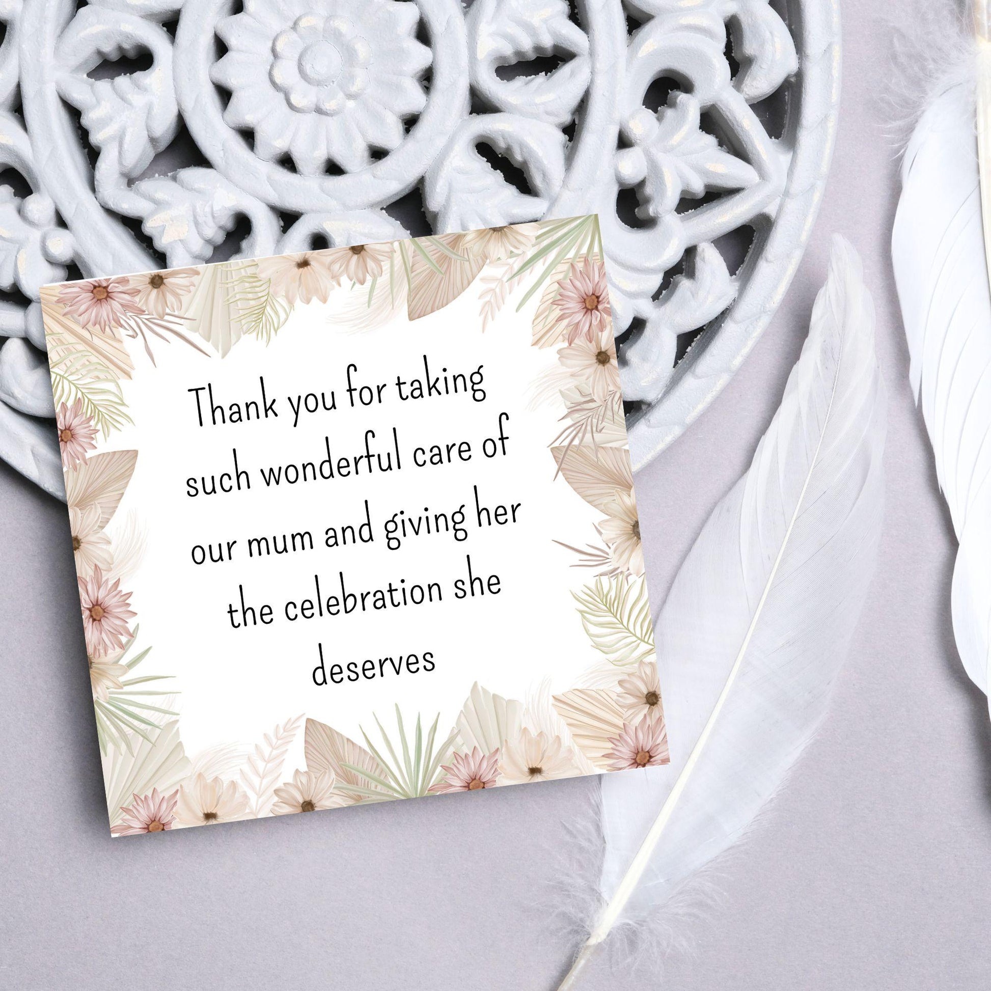 Personalised Thank You Card for Funeral Home, Undertakers card, Mortuary Card, Chapel of Rest Thank You Card, Funeral Director Thanks