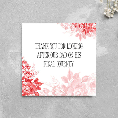 Personalised Thank You Card for Funeral Home, Undertakers card, Mortuary Card, Chapel of Rest Thank You Card, Funeral Director Thanks