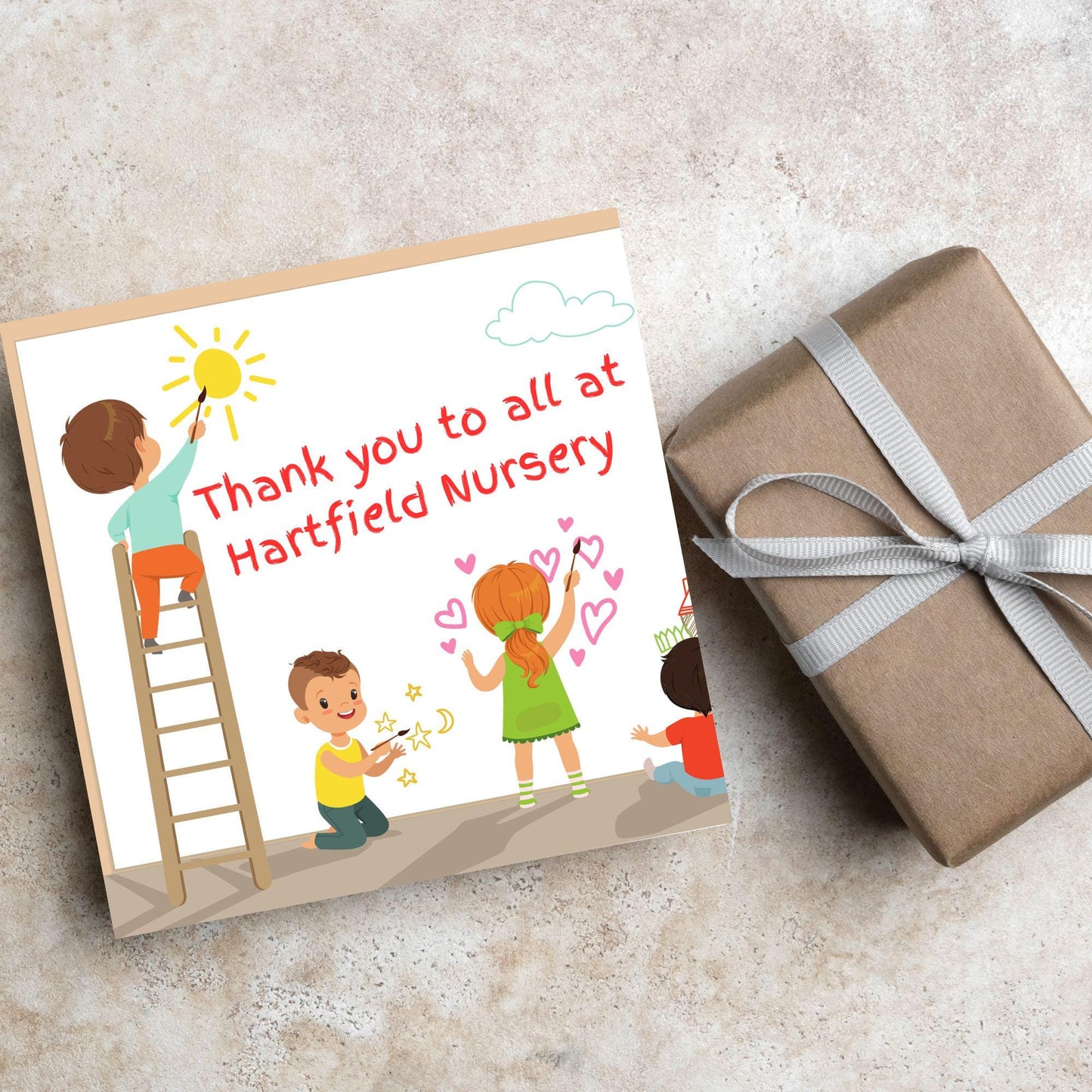Personalised Thank You Card for Nursery, Card for Pre School, Childminder Thanks