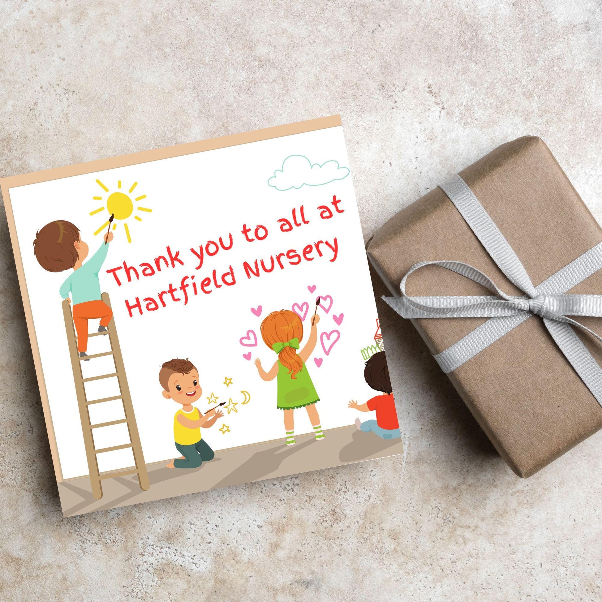 Personalised Thank You Card for Nursery, Card for Pre School, Childminder Thanks