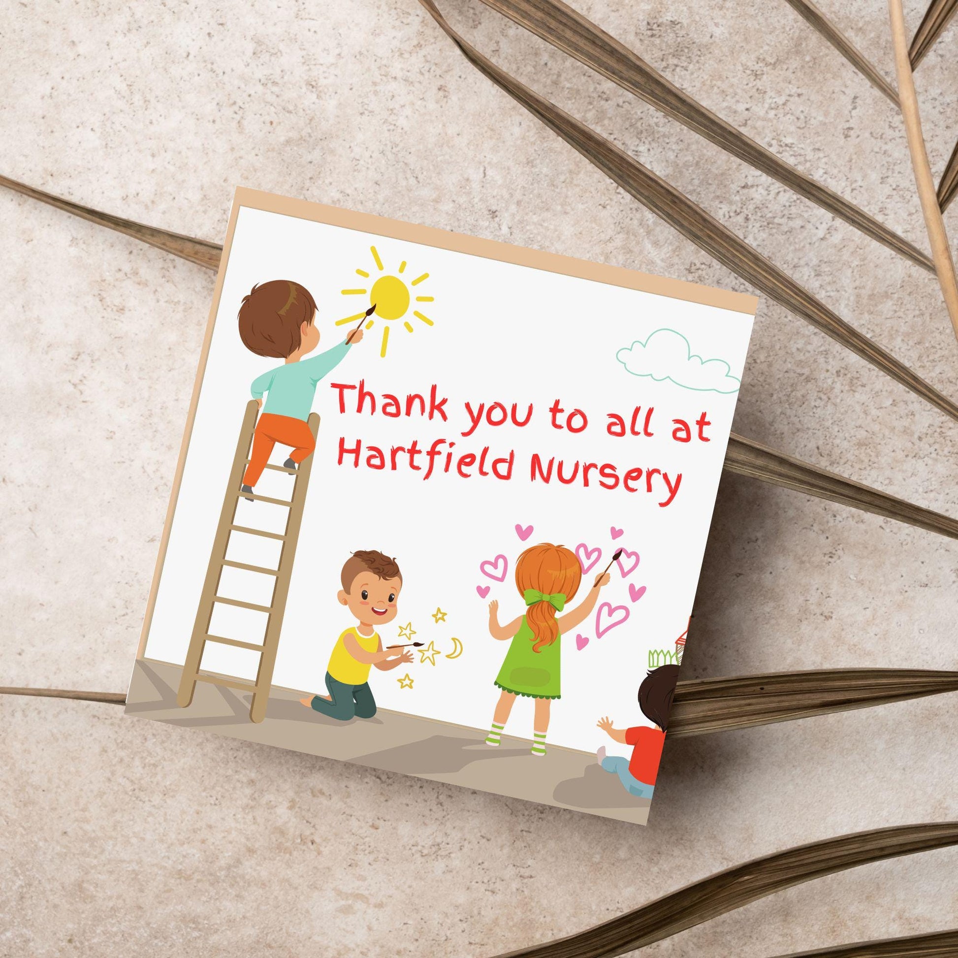 Personalised Thank You Card for Nursery, Card for Pre School, Childminder Thanks