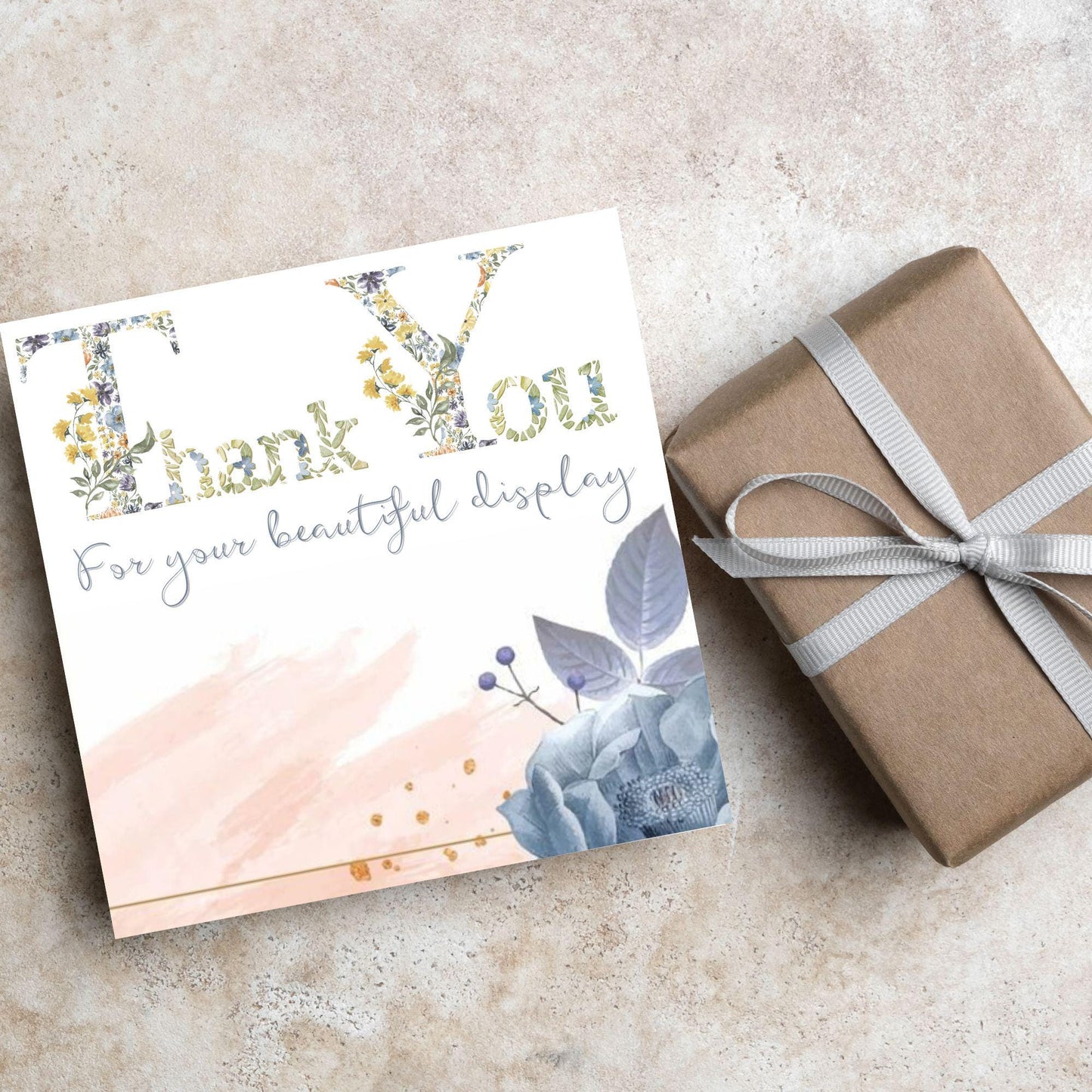 Thank You Card for Florist, Thanks for Flowers, Floral arrangement, Wedding Flowers, Funeral Wreath