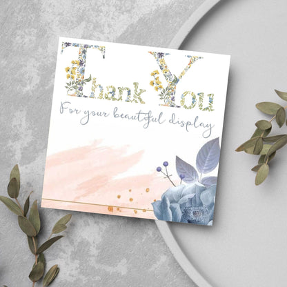 Thank You Card for Florist, Thanks for Flowers, Floral arrangement, Wedding Flowers, Funeral Wreath