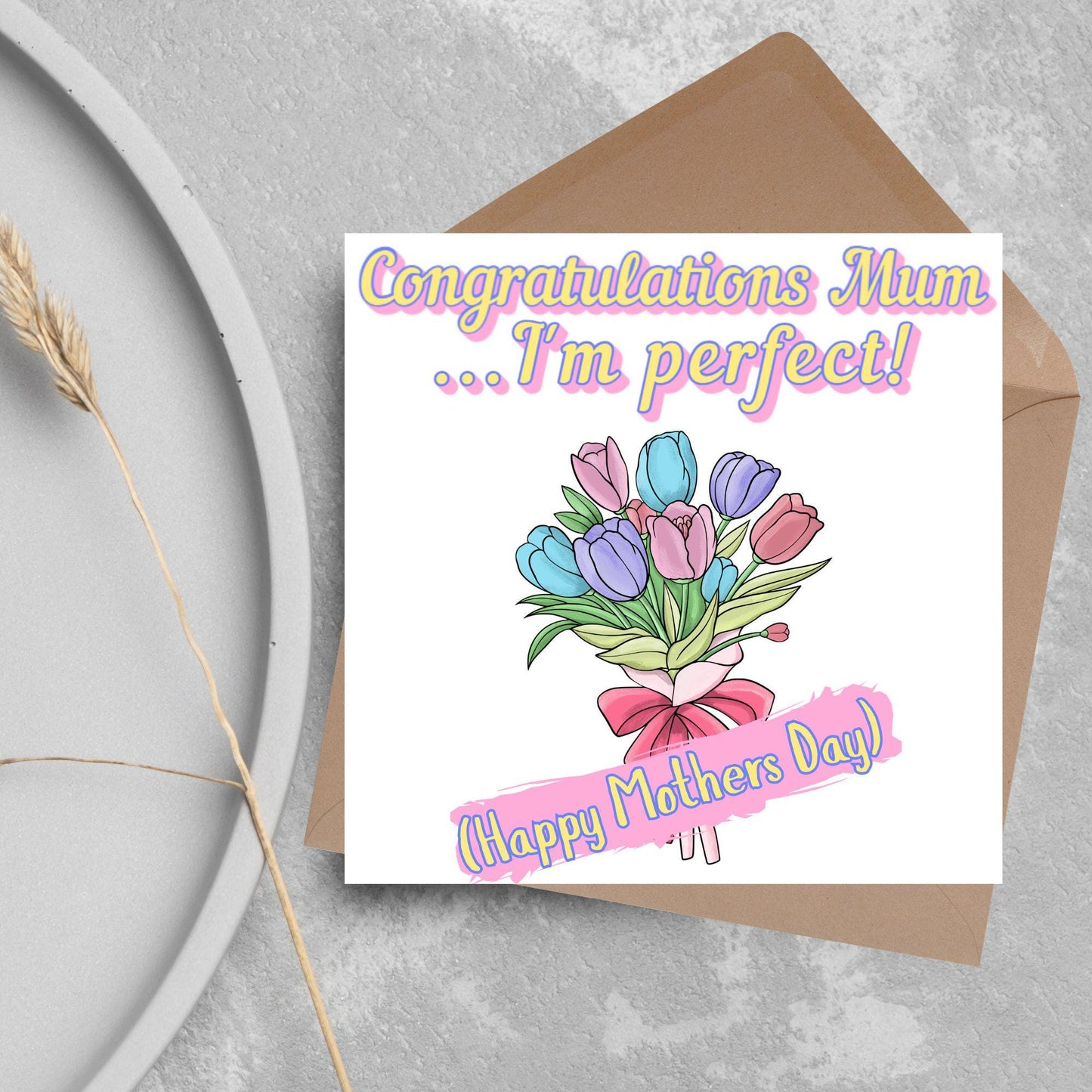 Funny Mother's Day Card, Cute Card for Mum, Greetings Card, Happy Mother's Day, Card for Mother, Mam Card, Thanks Mum Card
