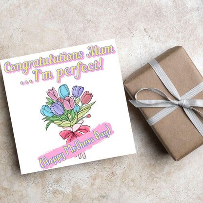 Funny Mother's Day Card, Cute Card for Mum, Greetings Card, Happy Mother's Day, Card for Mother, Mam Card, Thanks Mum Card