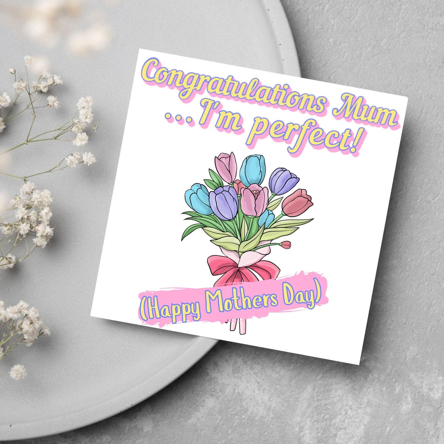 Funny Mother's Day Card, Cute Card for Mum, Greetings Card, Happy Mother's Day, Card for Mother, Mam Card, Thanks Mum Card