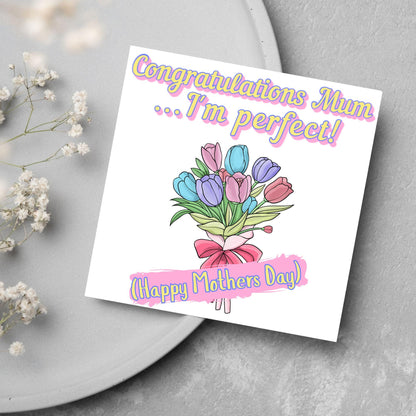 Funny Mother's Day Card, Cute Card for Mum, Greetings Card, Happy Mother's Day, Card for Mother, Mam Card, Thanks Mum Card