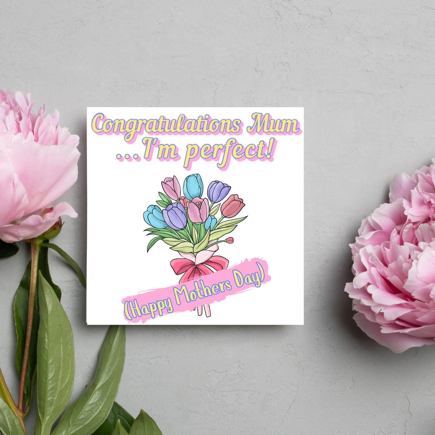 Funny Mother's Day Card, Cute Card for Mum, Greetings Card, Happy Mother's Day, Card for Mother, Mam Card, Thanks Mum Card