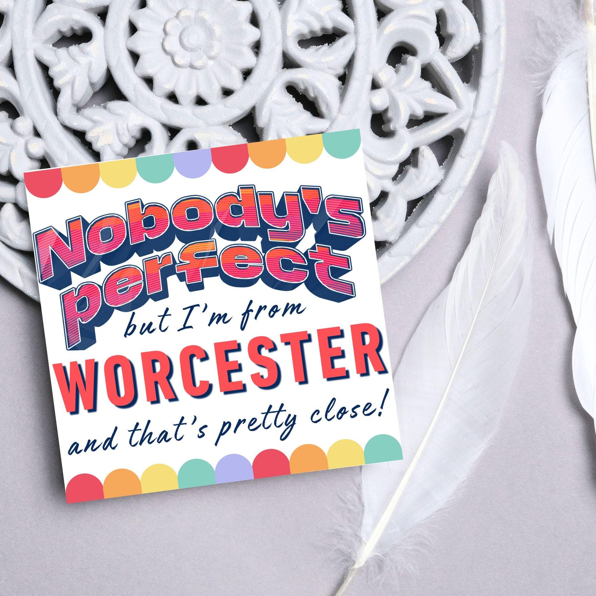 Any Town Personalised Card, Birthday Card, Congratulations Card, Any Occasion