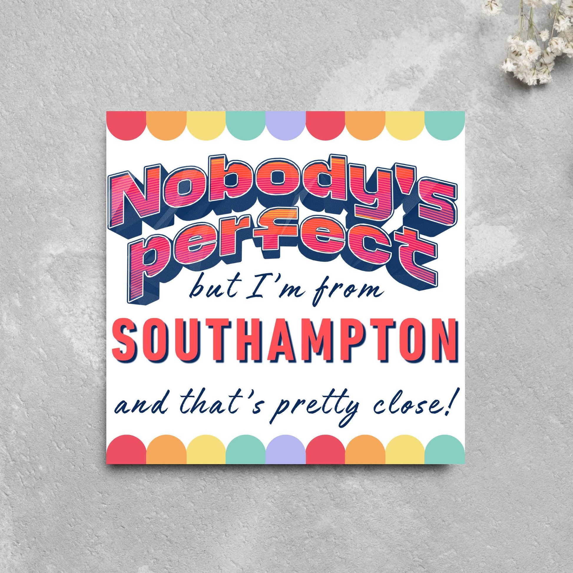 Any Town Personalised Card, Birthday Card, Congratulations Card, Any Occasion