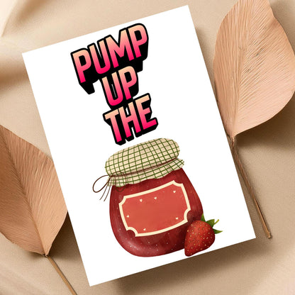 Song Lyric Poster, Pump up the Jam, Poster Print for Kitchen, Quirky Decor Wall Art