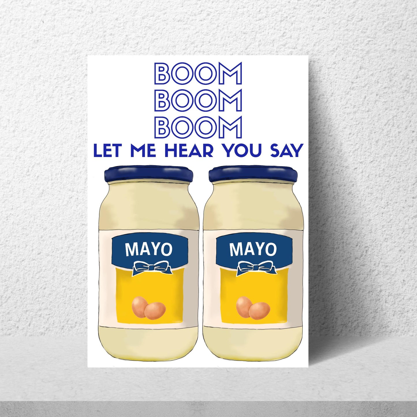 Song Lyric Poster, Mayonaise, Poster Print for Kitchen, Quirky Decor Wall Art