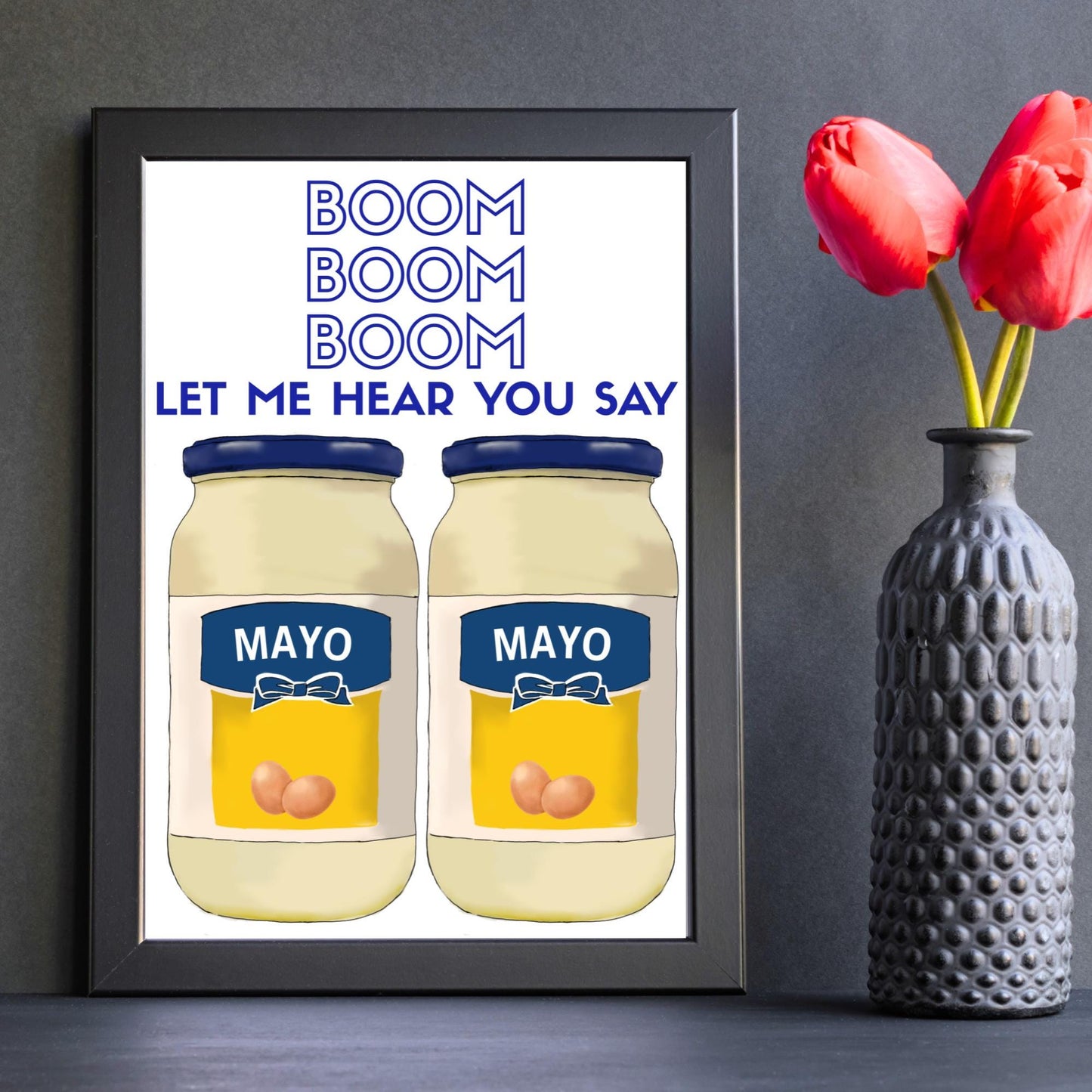Song Lyric Poster, Mayonaise, Poster Print for Kitchen, Quirky Decor Wall Art
